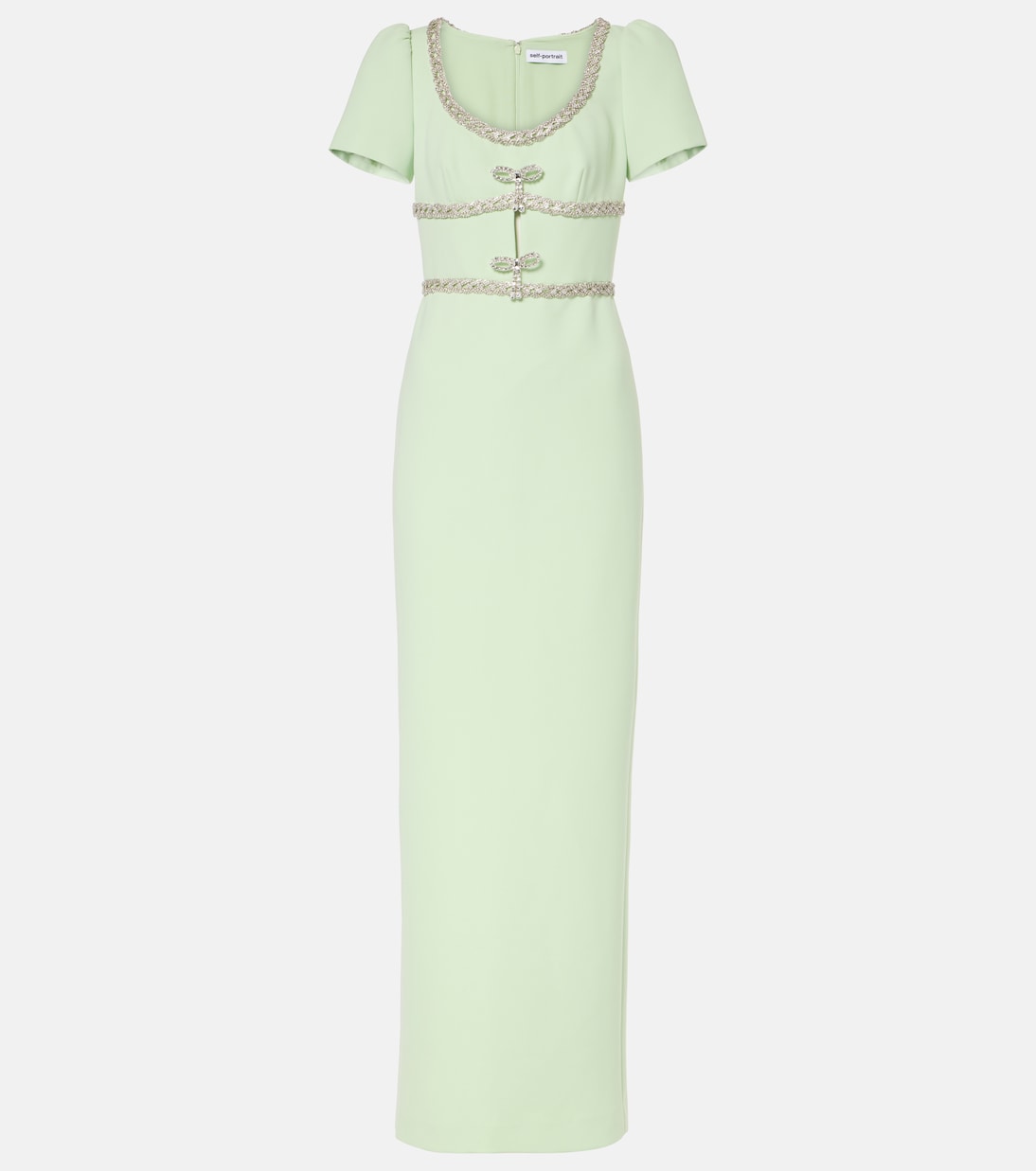 Украшенное платье из крепа Self-Portrait, зеленый
Украшенное платье из крепа Self-Portrait, зеленый