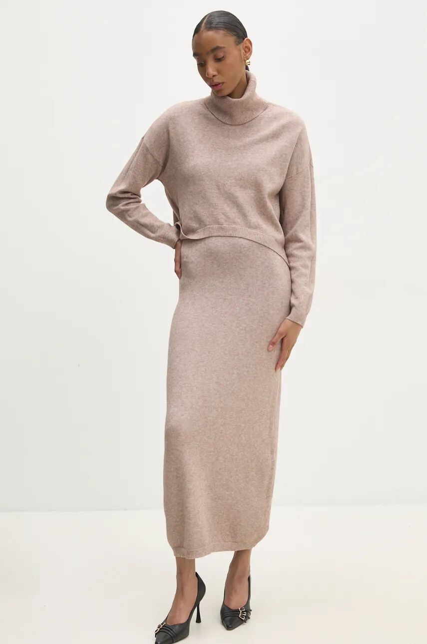 Платье и свитер Answear Lab, бежевый
Платье и свитер Answear Lab, бежевый