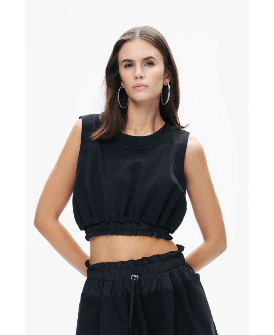 Женский укороченный топ с принтом NOCTURNE, Black
Женский укороченный топ с принтом NOCTURNE, Black