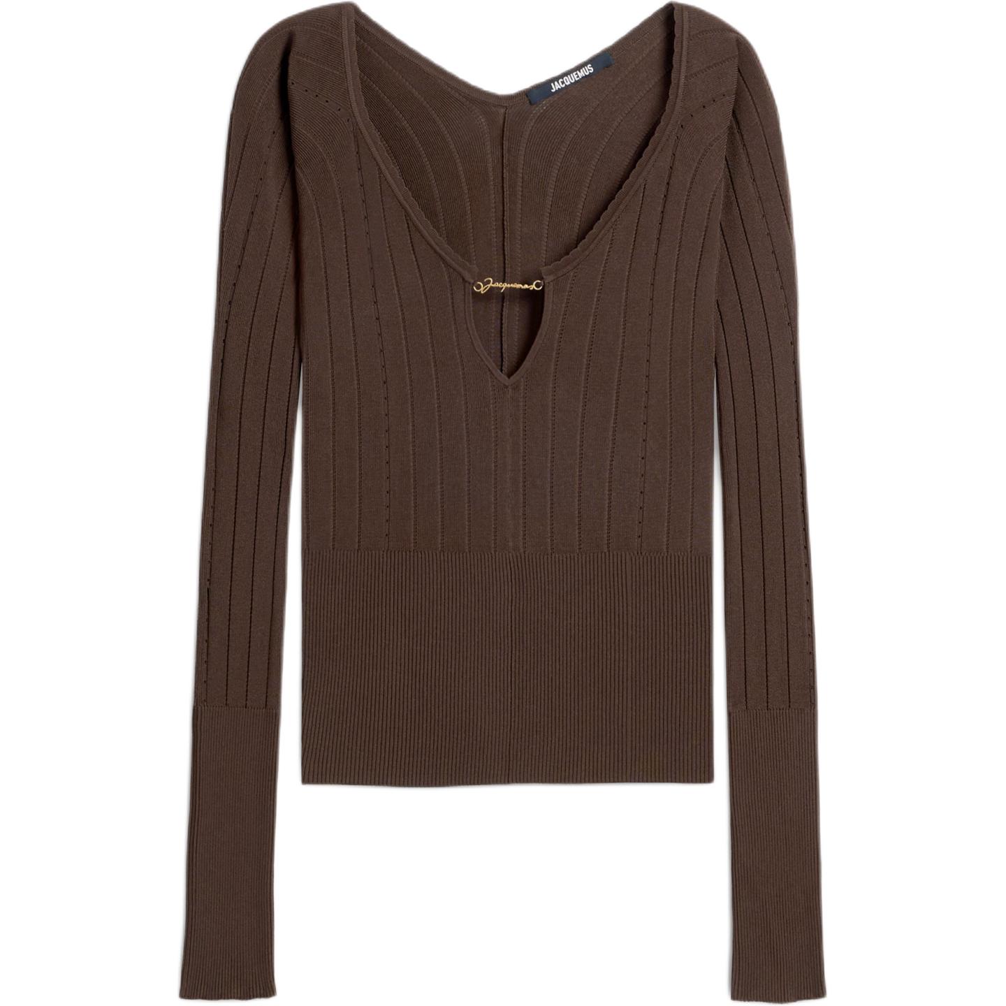 Топ с длинными рукавами и логотипом Jacquemus, коричневый
Топ с длинными рукавами и логотипом Jacquemus, коричневый