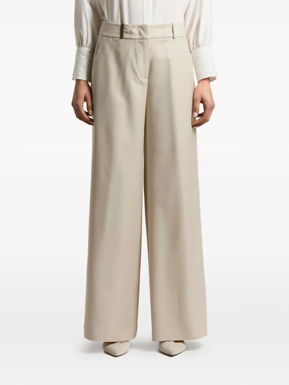 Брюки широкого кроя Peserico, нейтральный
Брюки широкого кроя Peserico, нейтральный