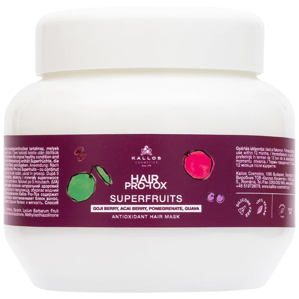 Укрепляющая антиоксидантная маска, 275 мл Kallos Hair pro-tox
Укрепляющая антиоксидантная маска, 275 мл Kallos Hair pro-tox