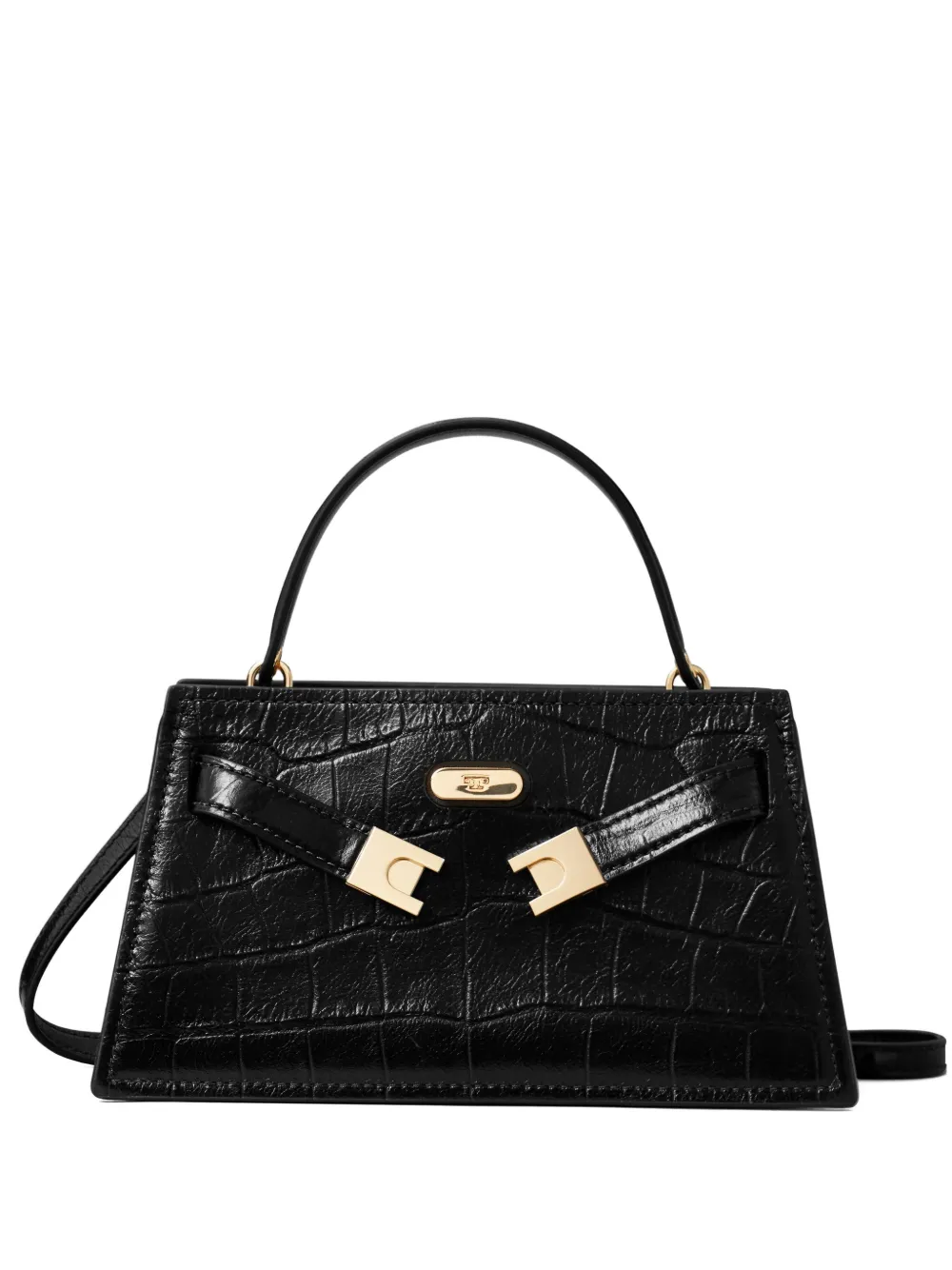 Мини-сумка Lee Radziwill с тиснением под крокодила и верхней ручкой Tory Burch, черный
Мини-сумка Lee Radziwill с тиснением под крокодила и верхней ручкой Tory Burch, черный