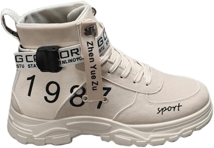 Мужские спортивные ботинки с высоким верхом и круглым носком, Прочная подошва, Модный стиль, обеспечивающий комфорт в повседневной носке Hoalox, бежевый
Мужские спортивные ботинки с высоким верхом и круглым носком, Прочная подошва, Модный стиль, обеспечивающий комфорт в повседневной носке Hoalox, бежевый