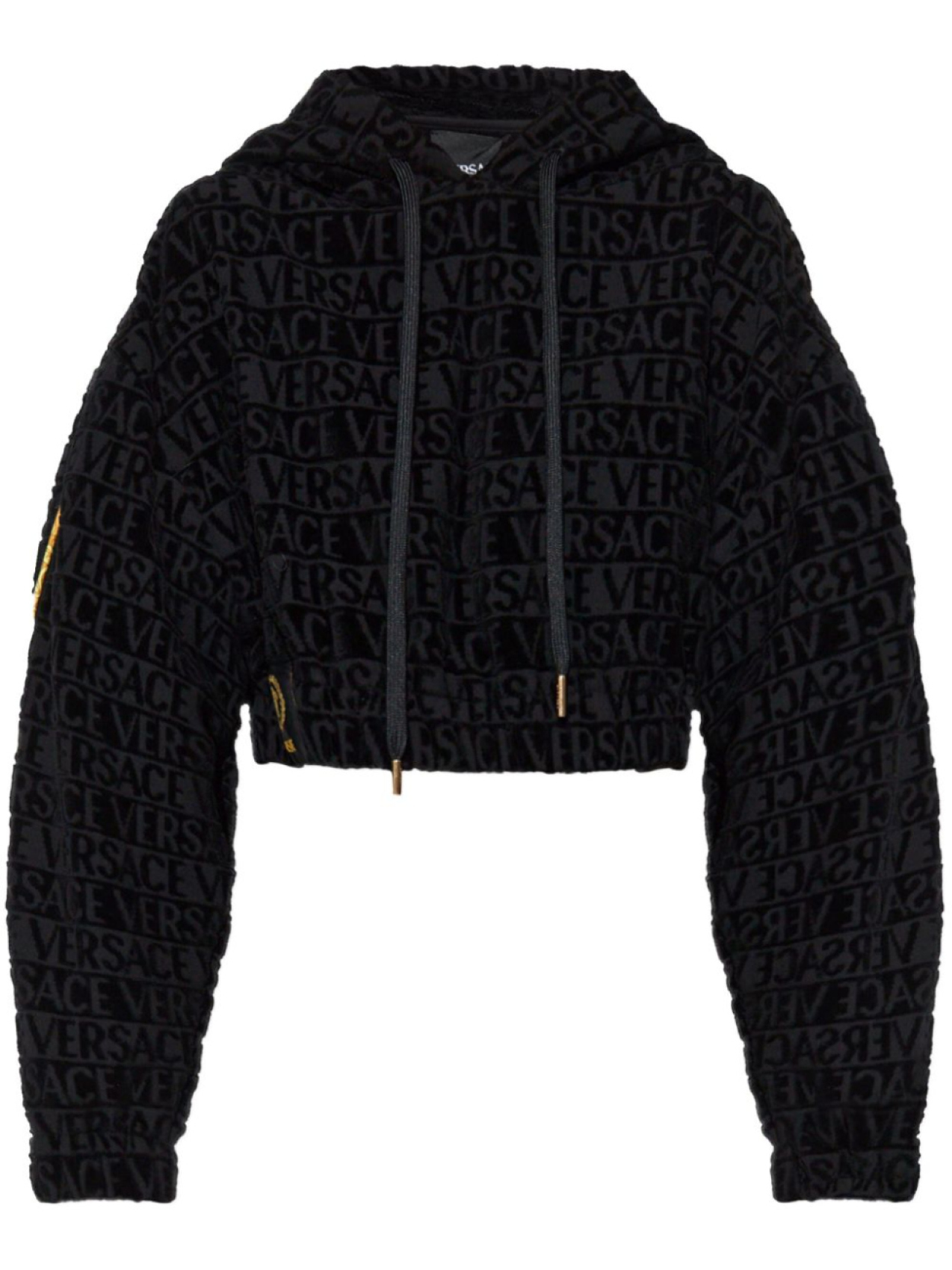 Укороченная толстовка с капюшоном Versace I ♡ Baroque, черный
Укороченная толстовка с капюшоном Versace I ♡ Baroque, черный