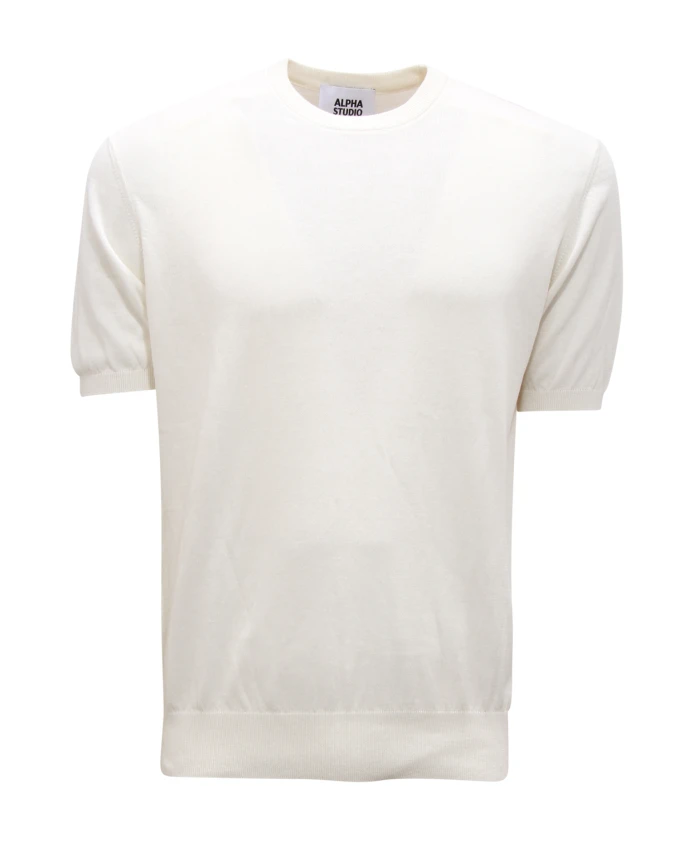 Пуловер из хлопкового крепа цвета латте Alpha Studio, белый
Пуловер из хлопкового крепа цвета латте Alpha Studio, белый