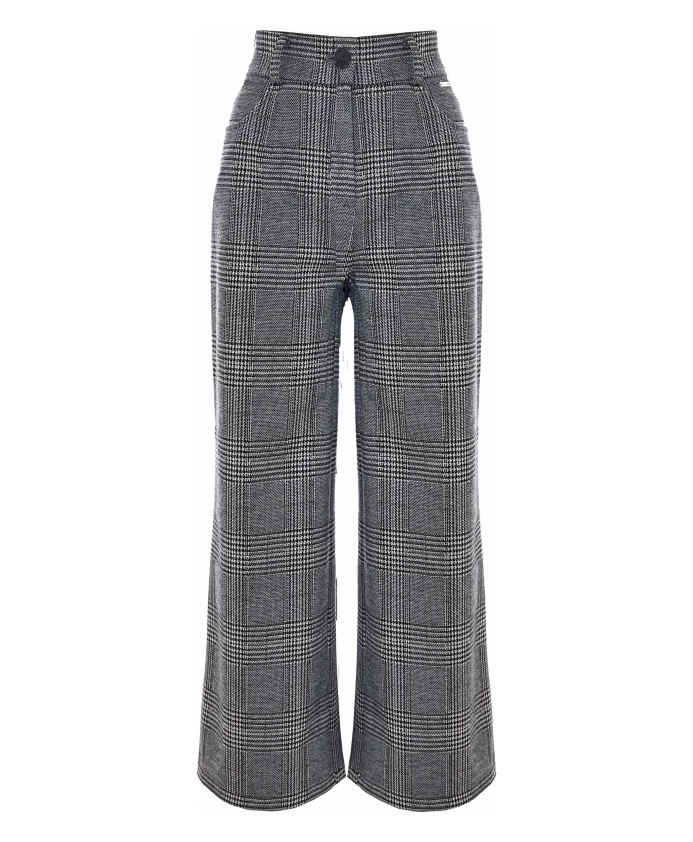 Расклешенные брюки в клетку Kocca, серый
Расклешенные брюки в клетку Kocca, серый