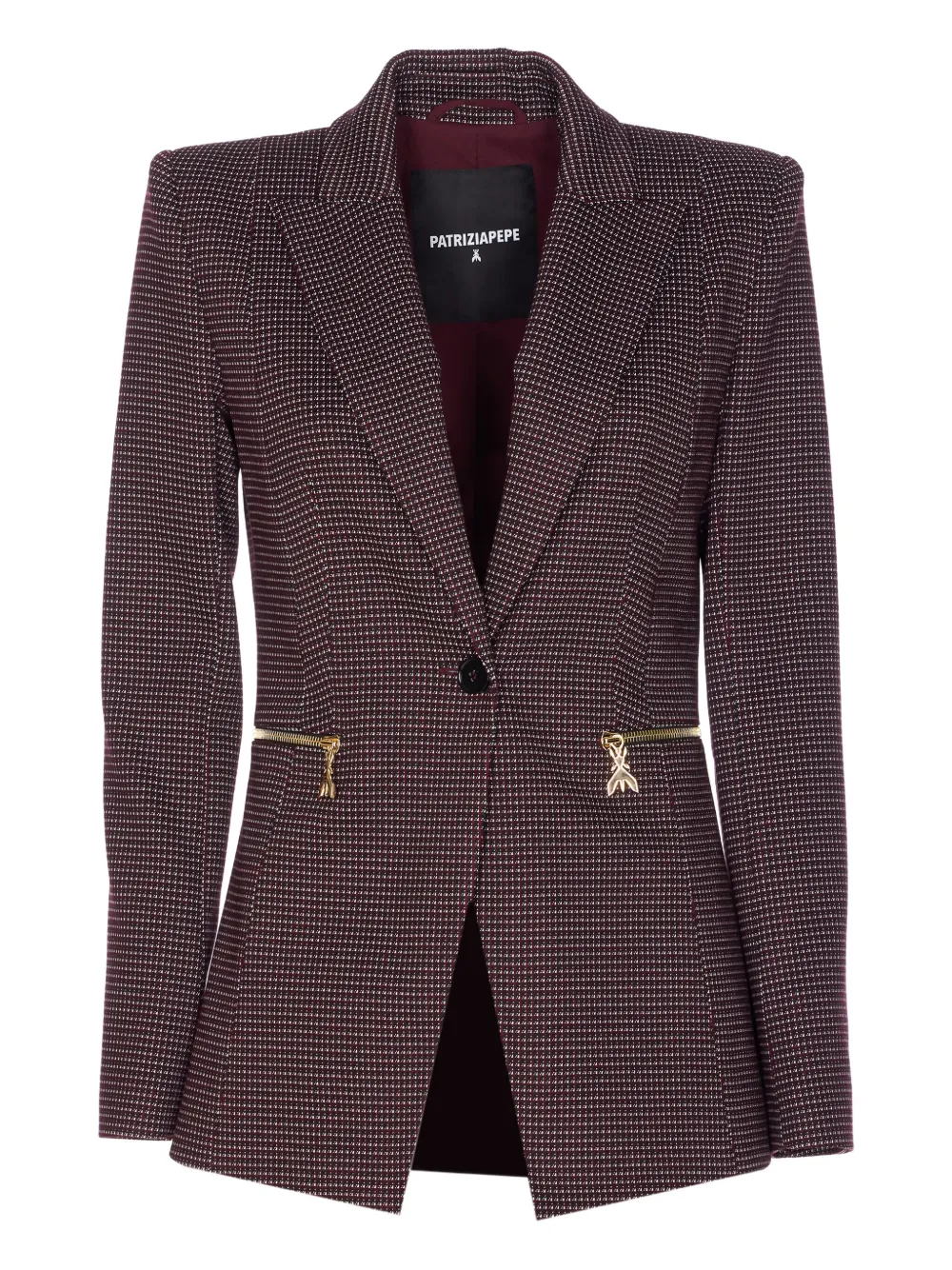 Клетчатый пиджак на молнии Patrizia Pepe, коричневый
Клетчатый пиджак на молнии Patrizia Pepe, коричневый