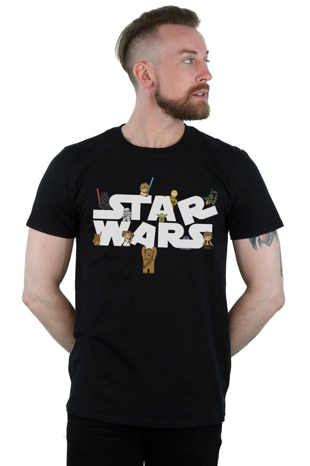 Детская футболка с логотипом Star Wars, черный
Детская футболка с логотипом Star Wars, черный