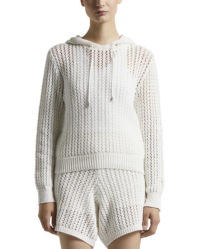 Капюшонный вязаный свитер Peserico, белый 
Капюшонный вязаный свитер Peserico, белый