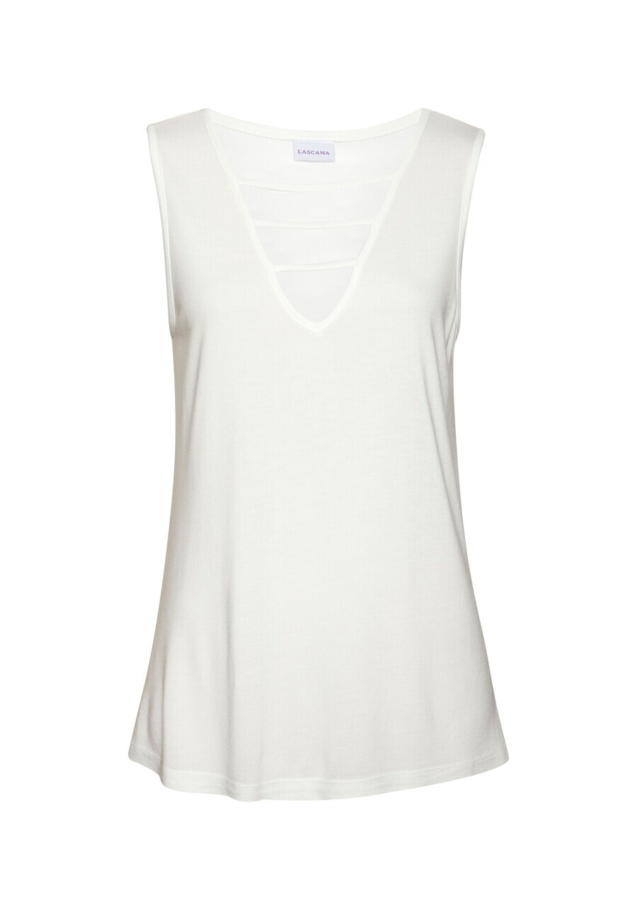 Топ без рукавов LASCANA Top, кремовый 
Топ без рукавов LASCANA Top, кремовый