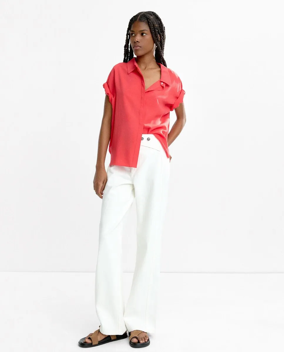 Женская рубашка с коротким рукавом в стиле оверсайз Parfois, красный
Женская рубашка с коротким рукавом в стиле оверсайз Parfois, красный