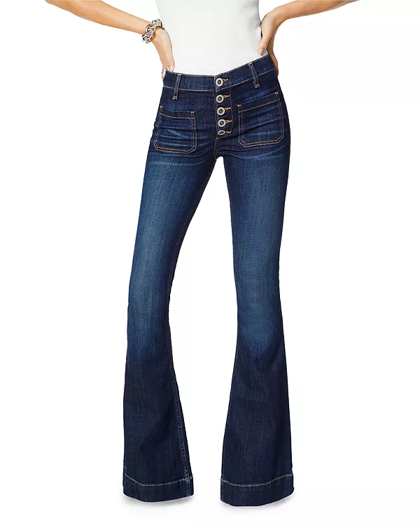 Джинсы-Клеш с высокой посадкой Cindy, темного цвета. Ramy Brook, синий
Джинсы-Клеш с высокой посадкой Cindy, темного цвета. Ramy Brook, синий