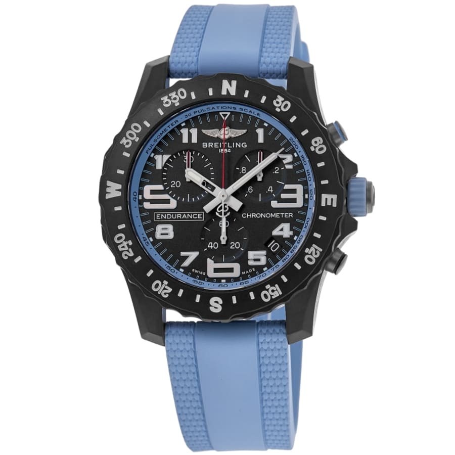 Breitling Endurance Pro 44 кварцевый хронограф черный циферблат Breitlight синий резиновый ремешок мужские часы X82310281B1S2
Breitling Endurance Pro 44 кварцевый хронограф черный циферблат Breitlight синий резиновый ремешок мужские часы X82310281B1S2
