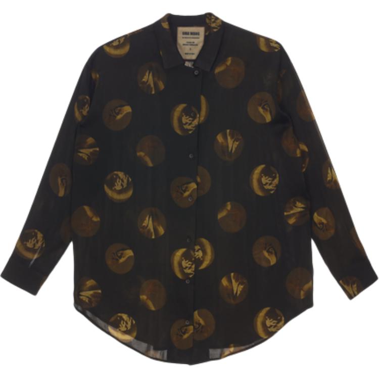 Рубашка из смесового шелка с круговым принтом UMA WANG, коричневый
Рубашка из смесового шелка с круговым принтом UMA WANG, коричневый