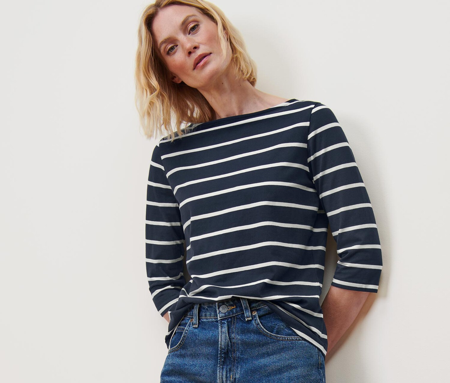 Полосатая рубашка с рукавами 3/4 Tchibo
Полосатая рубашка с рукавами 3/4 Tchibo