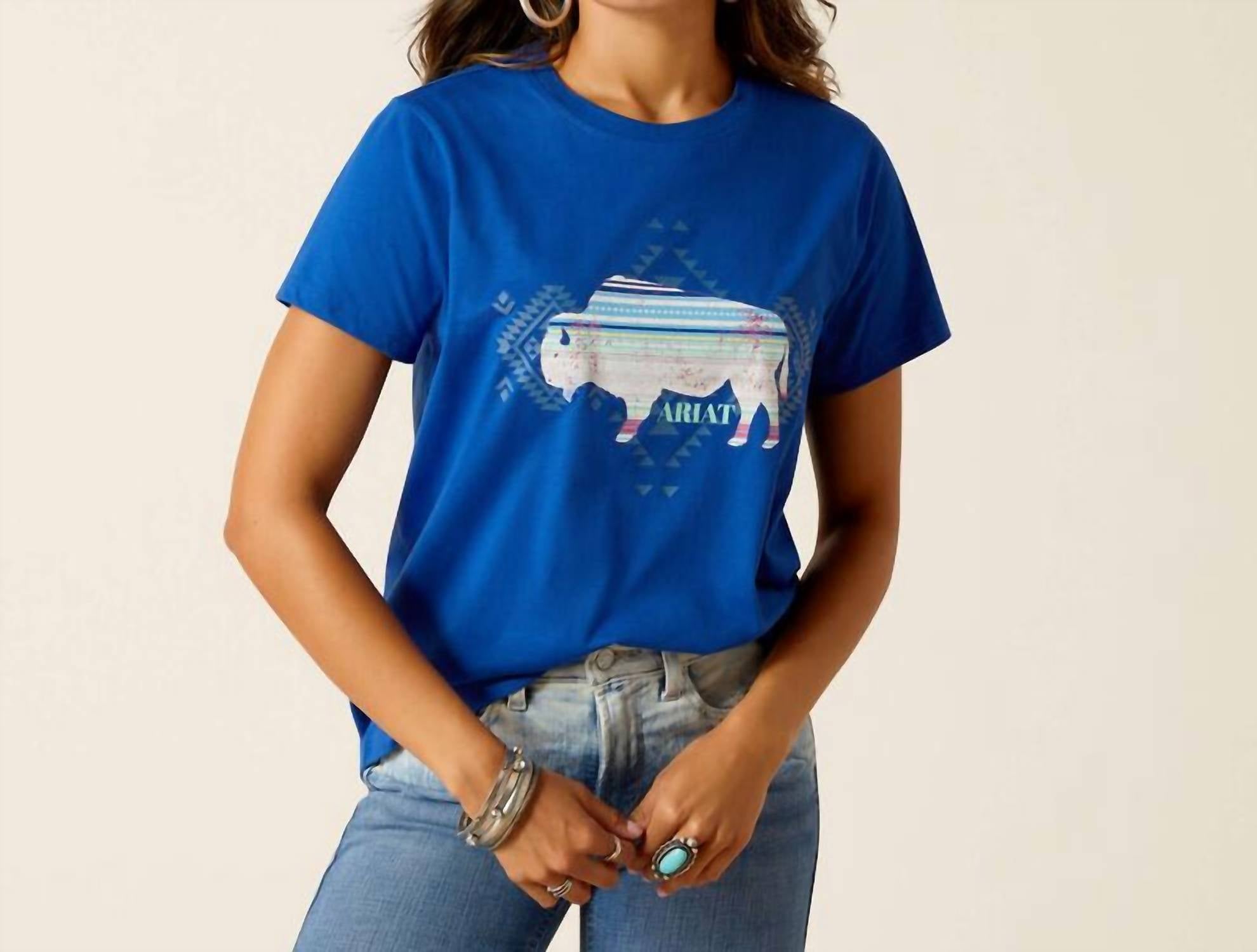 Футболка Kressa Buffalo синего цвета ARIAT
Футболка Kressa Buffalo синего цвета ARIAT