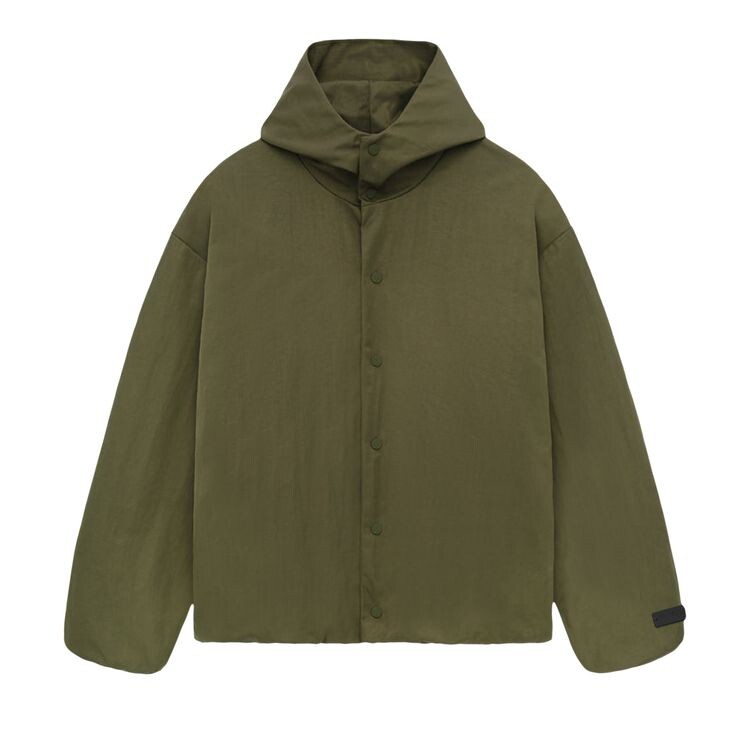 Куртка Fear of God Essentials Textured Nylon Hooded Coaches Jacket Military, зеленый
Куртка Fear of God Essentials Textured Nylon Hooded Coaches Jacket Military, зеленый
