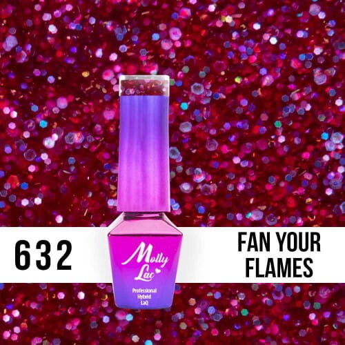 Molly Lac, Гибридный лак для ногтей, Spotlight Fan Your Flames 5 G № 632 
Molly Lac, Гибридный лак для ногтей, Spotlight Fan Your Flames 5 G № 632