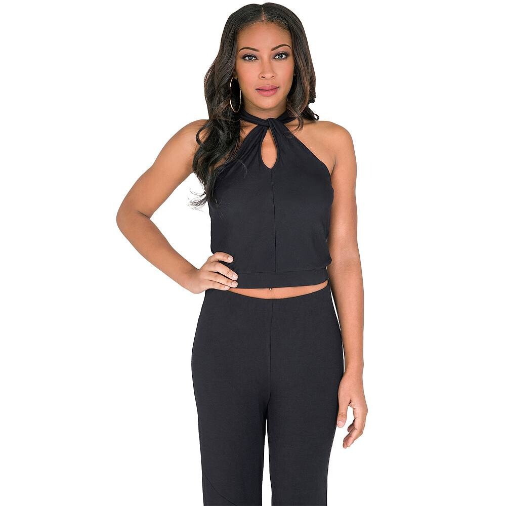 Женский топ с закрученным вырезом и открытой спиной Poetic Justice, черный
Женский топ с закрученным вырезом и открытой спиной Poetic Justice, черный