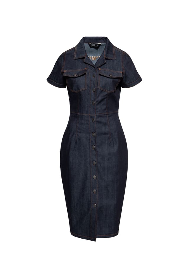 Джинсовое платье с крупной вышивкой рок-н-ролльные мятежные королевы Queen Kerosin, цвет jeans
Джинсовое платье с крупной вышивкой рок-н-ролльные мятежные королевы Queen Kerosin, цвет jeans