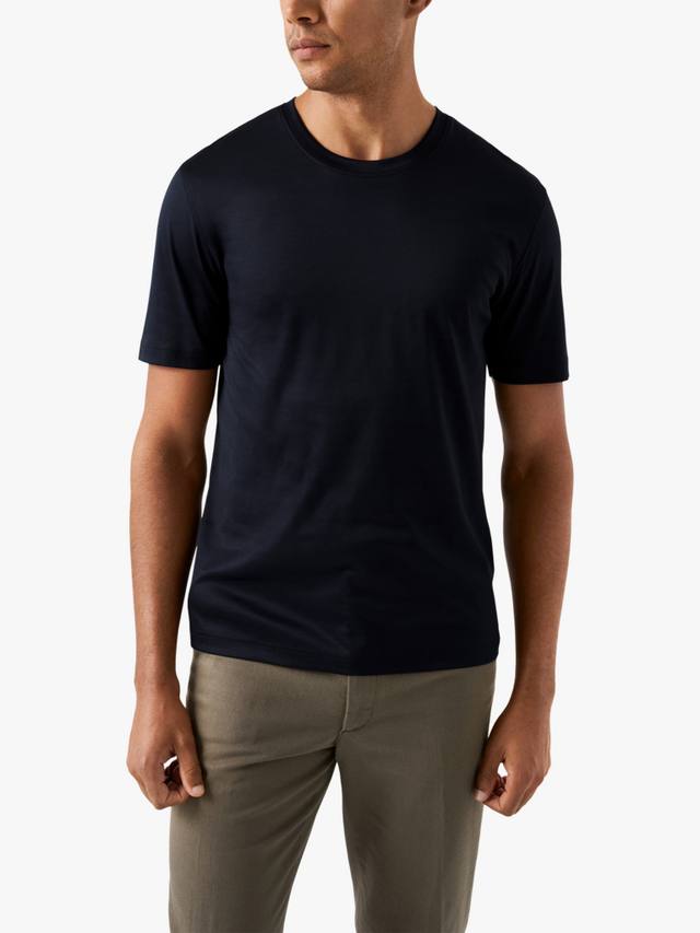 Хлопчатобумажная повседневная футболка обычного покроя с коротким рукавом Eton, темно-синий
Хлопчатобумажная повседневная футболка обычного покроя с коротким рукавом Eton, темно-синий