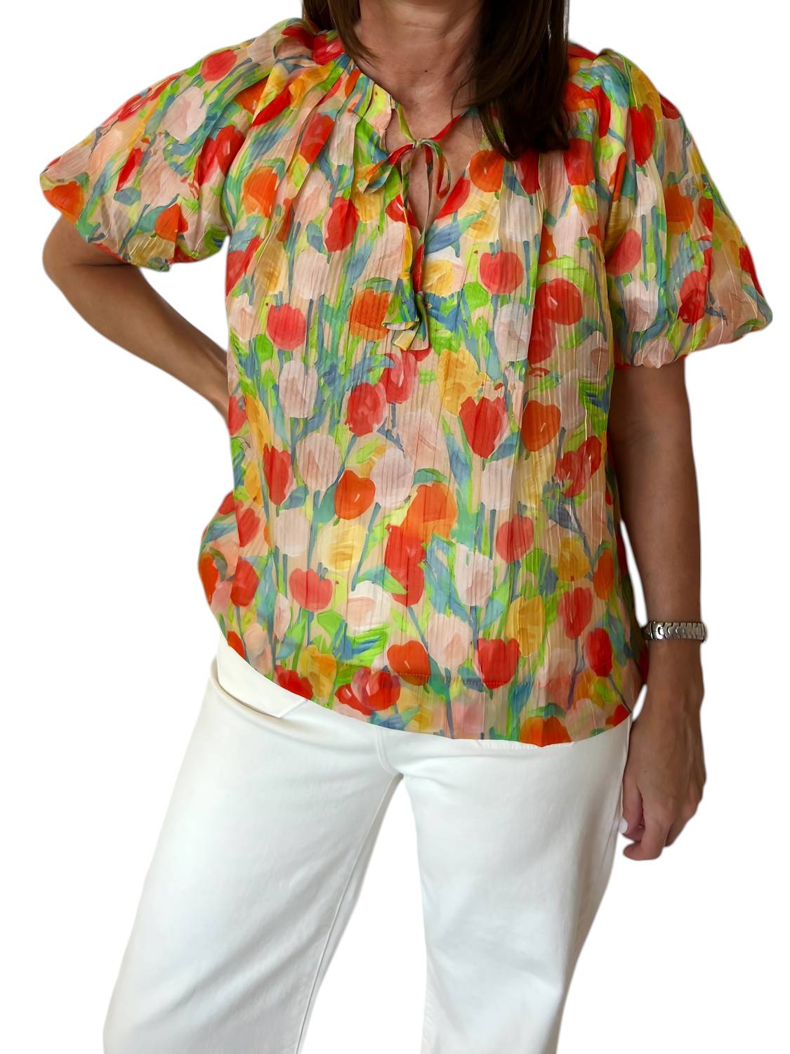 Топ Heidi с пышными рукавами в мультиколоре Jade
Топ Heidi с пышными рукавами в мультиколоре Jade