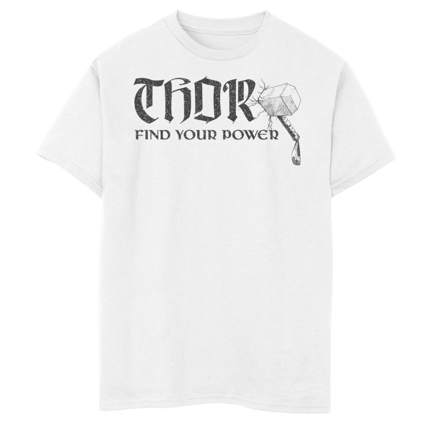 Футболка с надписью «Marvel Thor Find Your Power Hammer» для мальчиков 8–20 лет Marvel
Футболка с надписью «Marvel Thor Find Your Power Hammer» для мальчиков 8–20 лет Marvel