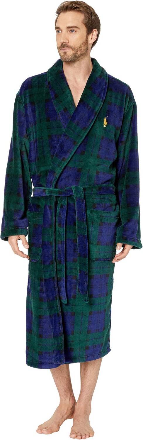 Халат Microfiber Plush Long Sleeve Shawl Collar Robe Polo Ralph Lauren, цвет Blackwatch Plaid/Basic Gold Pony Print
Халат Microfiber Plush Long Sleeve Shawl Collar Robe Polo Ralph Lauren, цвет Blackwatch Plaid/Basic Gold Pony Print