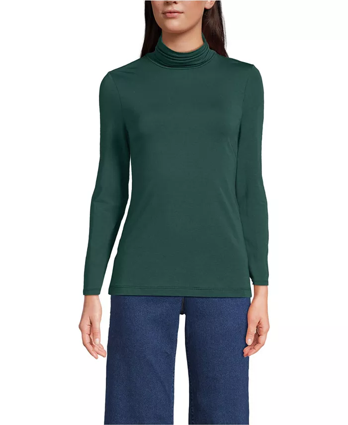 Женская легкая водолазка из джерси с длинным рукавом Lands' End, зеленый
Женская легкая водолазка из джерси с длинным рукавом Lands' End, зеленый