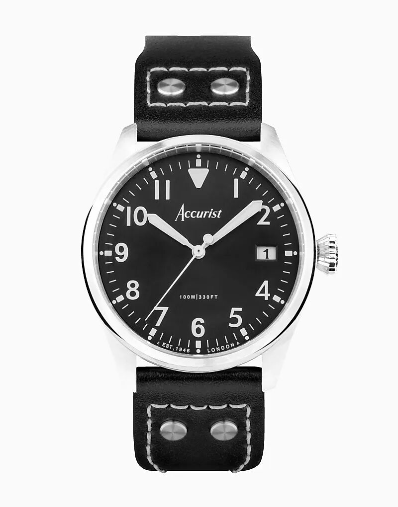 Мужские авиационные часы черного цвета Accurist
Мужские авиационные часы черного цвета Accurist