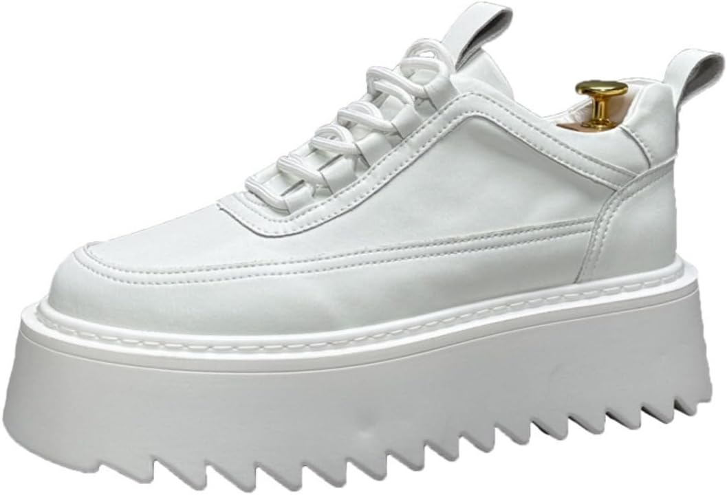 Белые кожаные кроссовки ZIXCPLAZ для мужчин с увеличением роста на 5 см, комфортная платформа для повседневной носки и уличного стиля
Белые кожаные кроссовки ZIXCPLAZ для мужчин с увеличением роста на 5 см, комфортная платформа для повседневной носки и уличного стиля