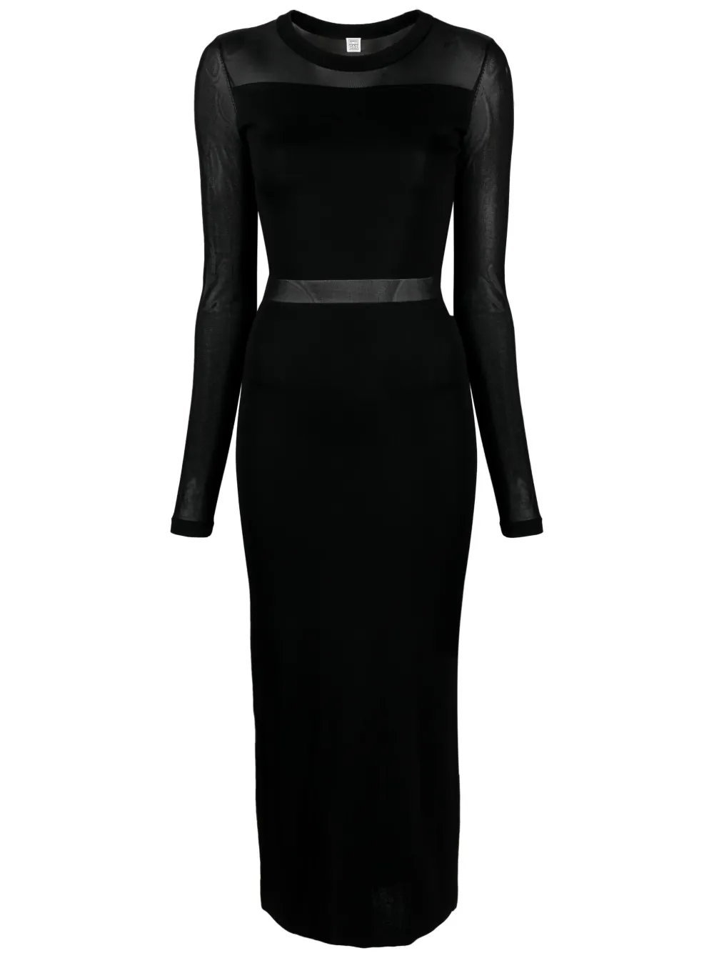 Полупрозрачное платье макси TOTEME, черный
Полупрозрачное платье макси TOTEME, черный