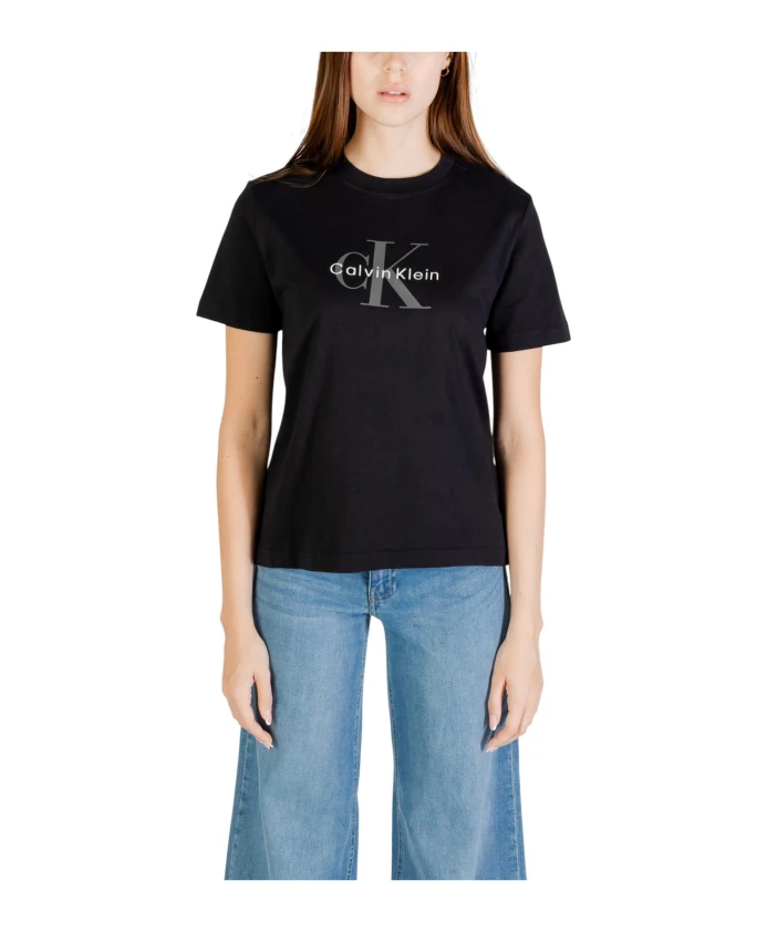 Черная хлопковая футболка с принтом и круглым вырезом. Calvin Klein Jeans, черный
Черная хлопковая футболка с принтом и круглым вырезом. Calvin Klein Jeans, черный