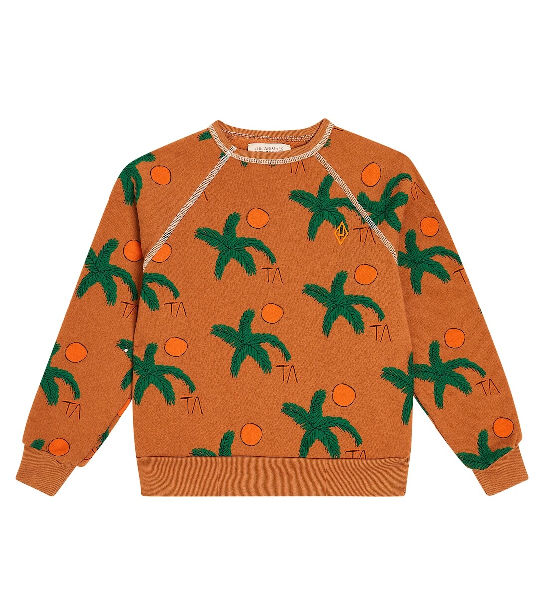 Хлопковая толстовка с принтом акулы The Animals Observatory, коричневый
Хлопковая толстовка с принтом акулы The Animals Observatory, коричневый