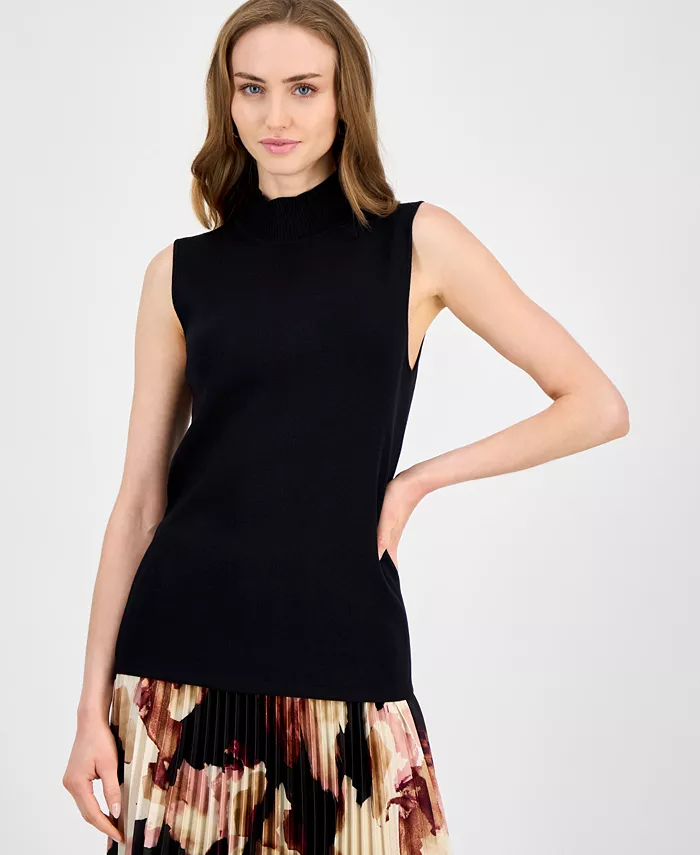 Женский свитер без рукавов с воротником-стойкой Anne Klein, черный
Женский свитер без рукавов с воротником-стойкой Anne Klein, черный