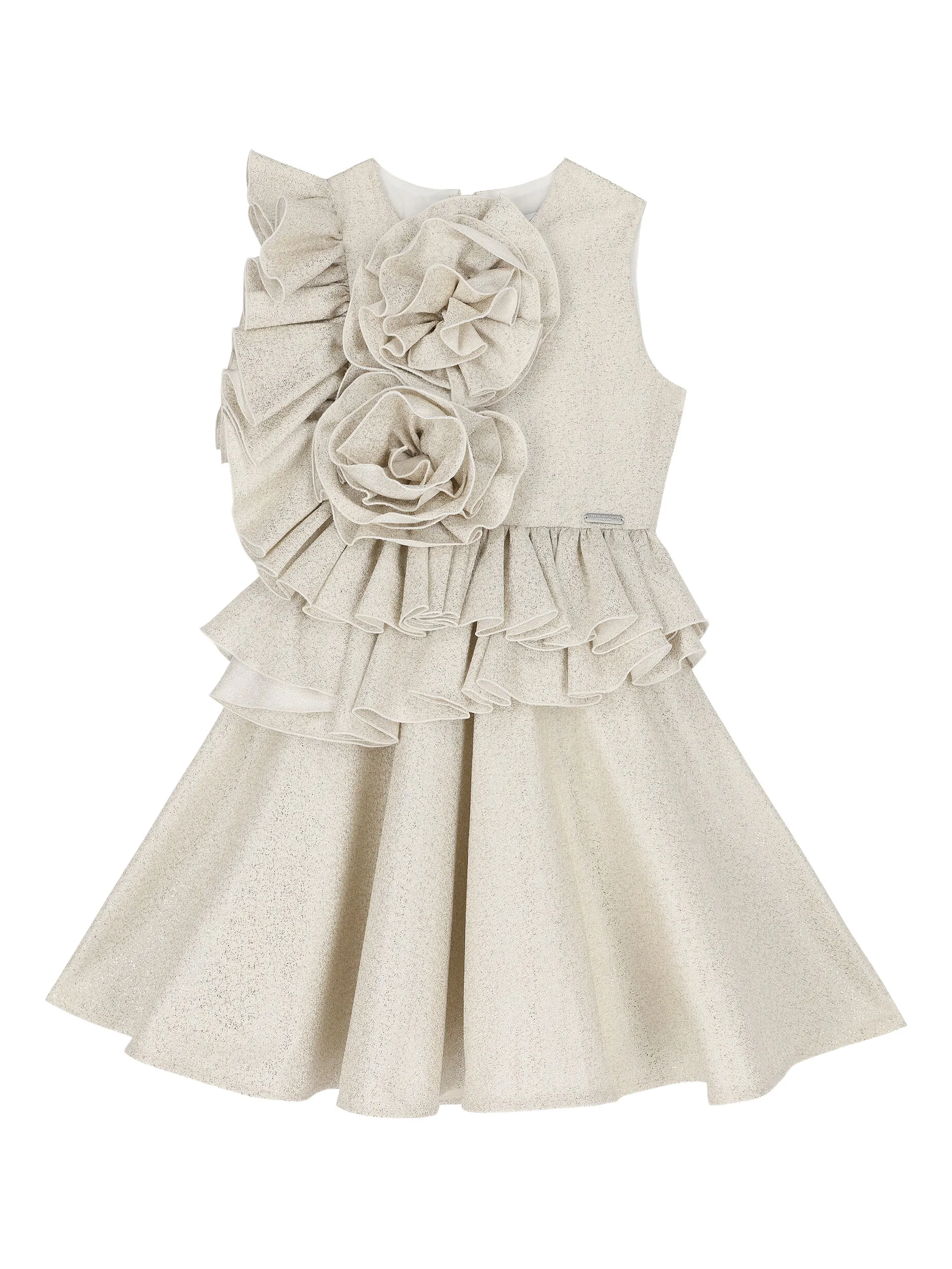Платье с цветочной аппликацией и оборками Jessie And James Kids, нейтральный
Платье с цветочной аппликацией и оборками Jessie And James Kids, нейтральный