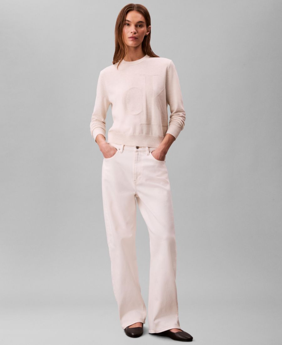 Женский свитер с монограммой и логотипом Calvin Klein Jeans, Chalk Heather
Женский свитер с монограммой и логотипом Calvin Klein Jeans, Chalk Heather