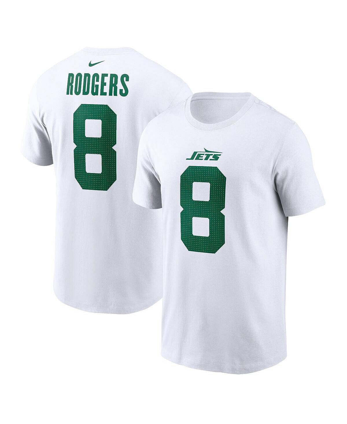 Мужская белая футболка с именем и номером игрока New York Jets Legacy Aaron Rodgers Nike, Белый, Мужская белая футболка с именем и номером игрока New York Jets Legacy Aaron Rodgers Nike 
Мужская белая футболка с именем и номером игрока New York Jets Legacy Aaron Rodgers Nike, Белый, Мужская белая футболка с именем и номером игрока New York Jets Legacy Aaron Rodgers Nike
