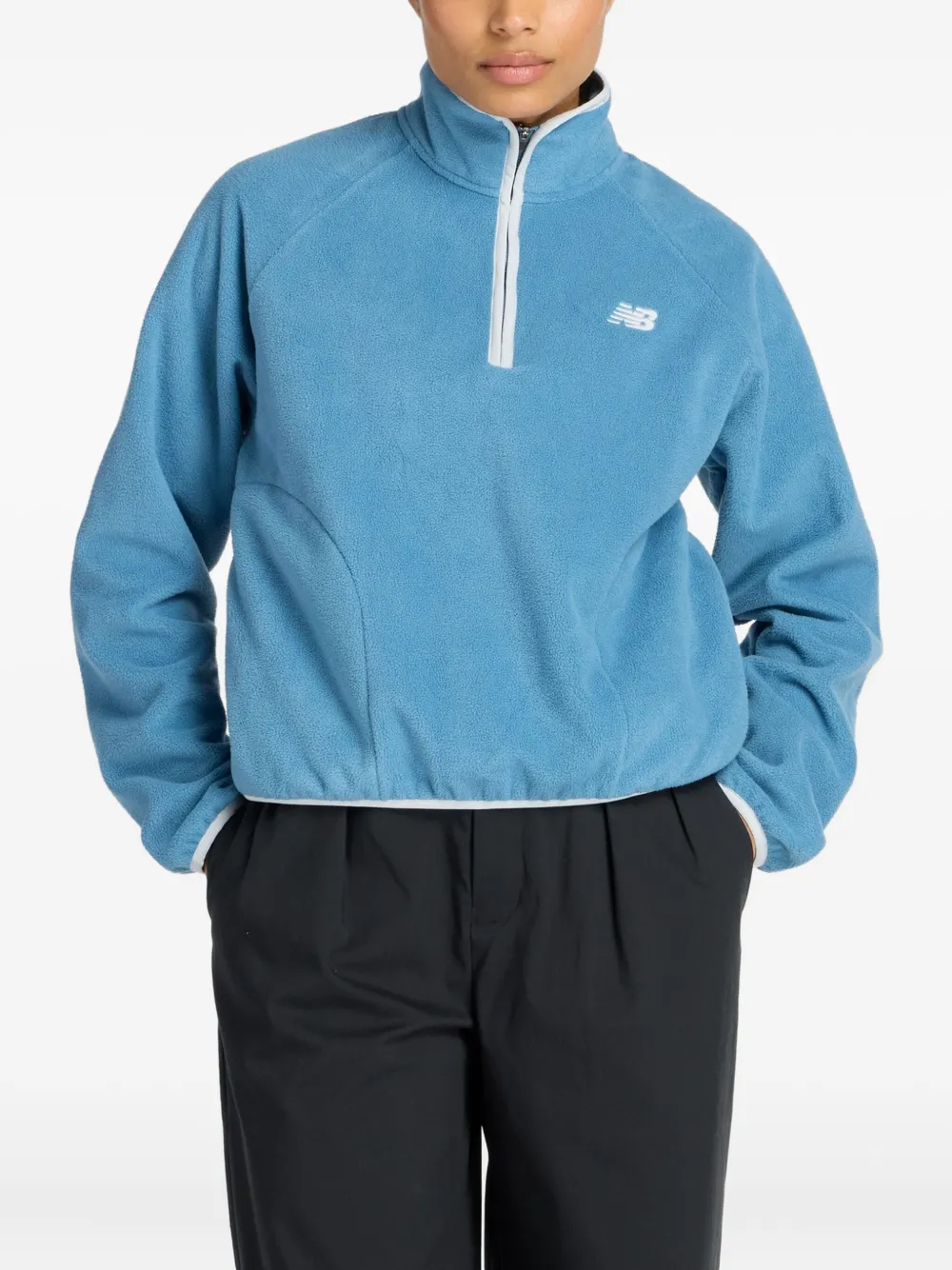 Флисовый свитшот с молнией до половины New Balance, синий
Флисовый свитшот с молнией до половины New Balance, синий