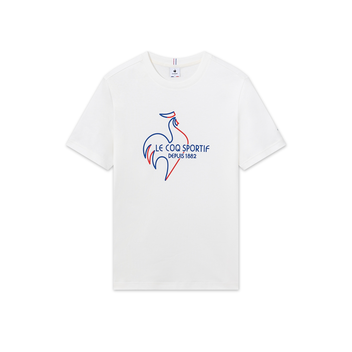 Футболка мужская цвета слоновой кости Le Coq Sportif 
Футболка мужская цвета слоновой кости Le Coq Sportif