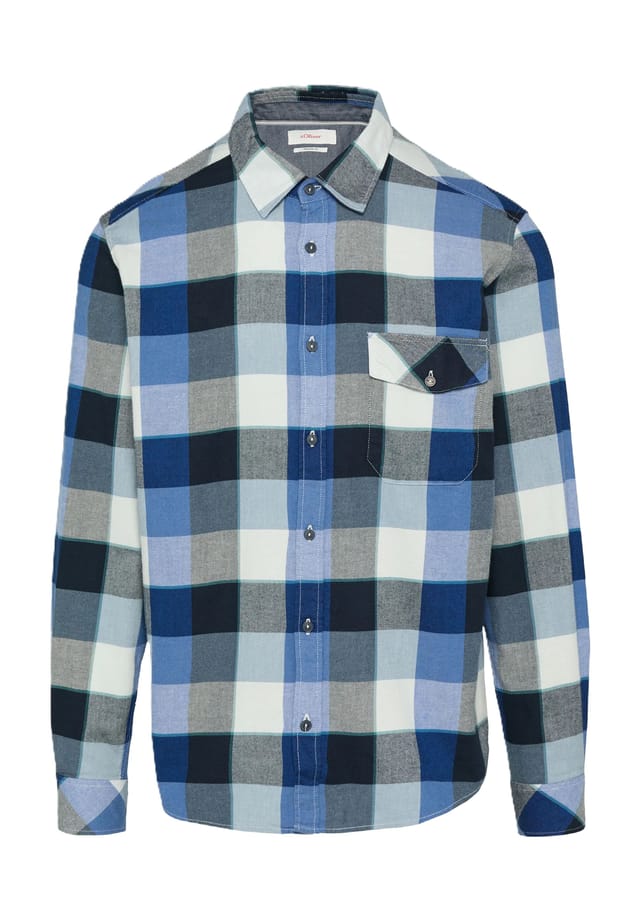 Рубашка из фланели стандартный крой длинный рукав воротник-стойка S.Oliver, синий
Рубашка из фланели стандартный крой длинный рукав воротник-стойка S.Oliver, синий