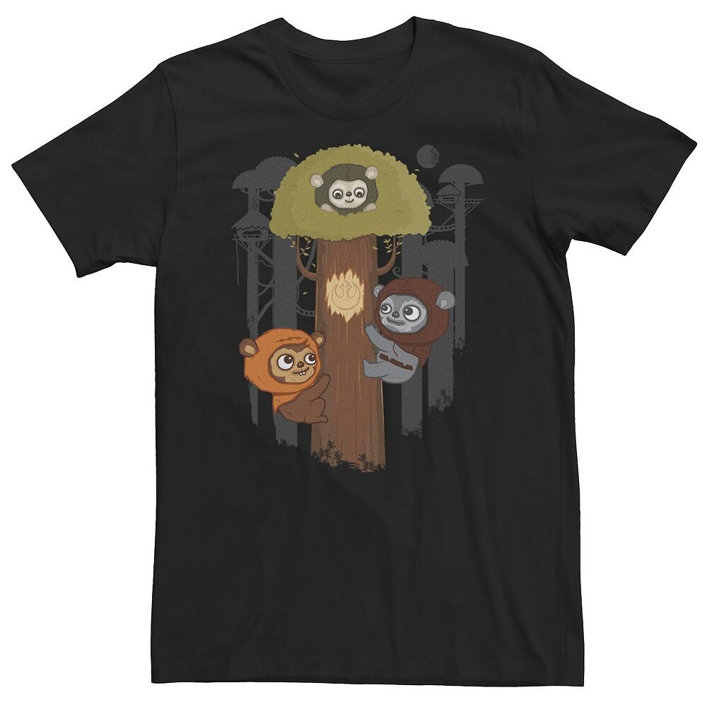 Футболка Big & Tall Star Wars Ewok Rebels, черный 
Футболка Big & Tall Star Wars Ewok Rebels, черный