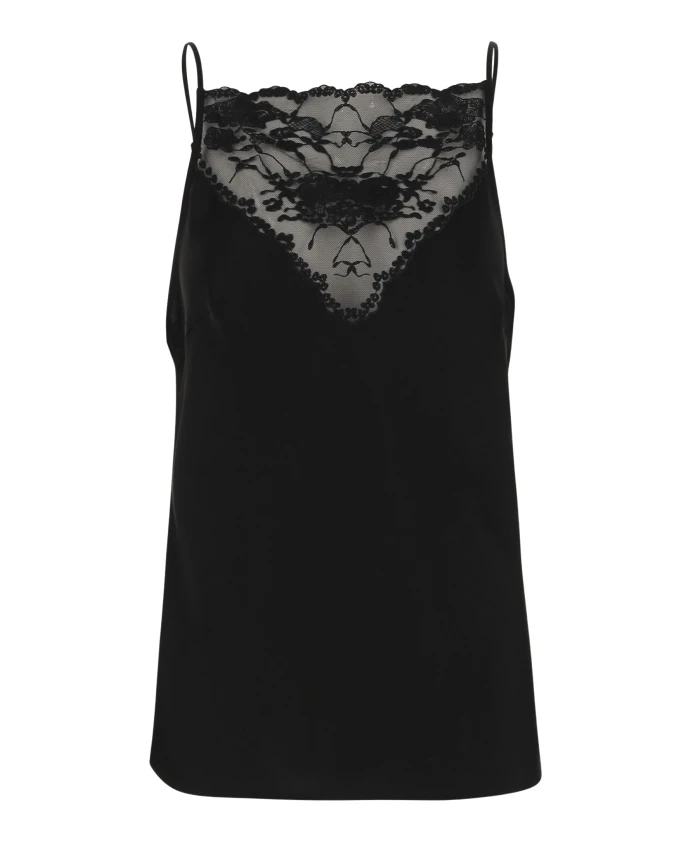 Черный топ без рукавов с кружевом By Malene Birger, черный
Черный топ без рукавов с кружевом By Malene Birger, черный