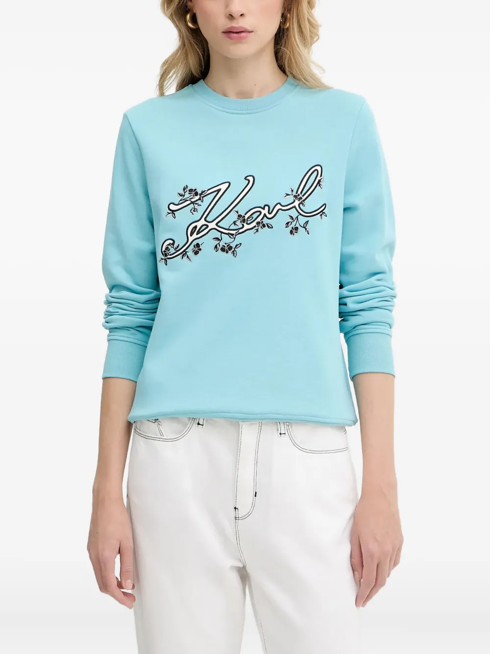 Толстовка с цветочной вышивкой KARL LAGERFELD, синий
Толстовка с цветочной вышивкой KARL LAGERFELD, синий