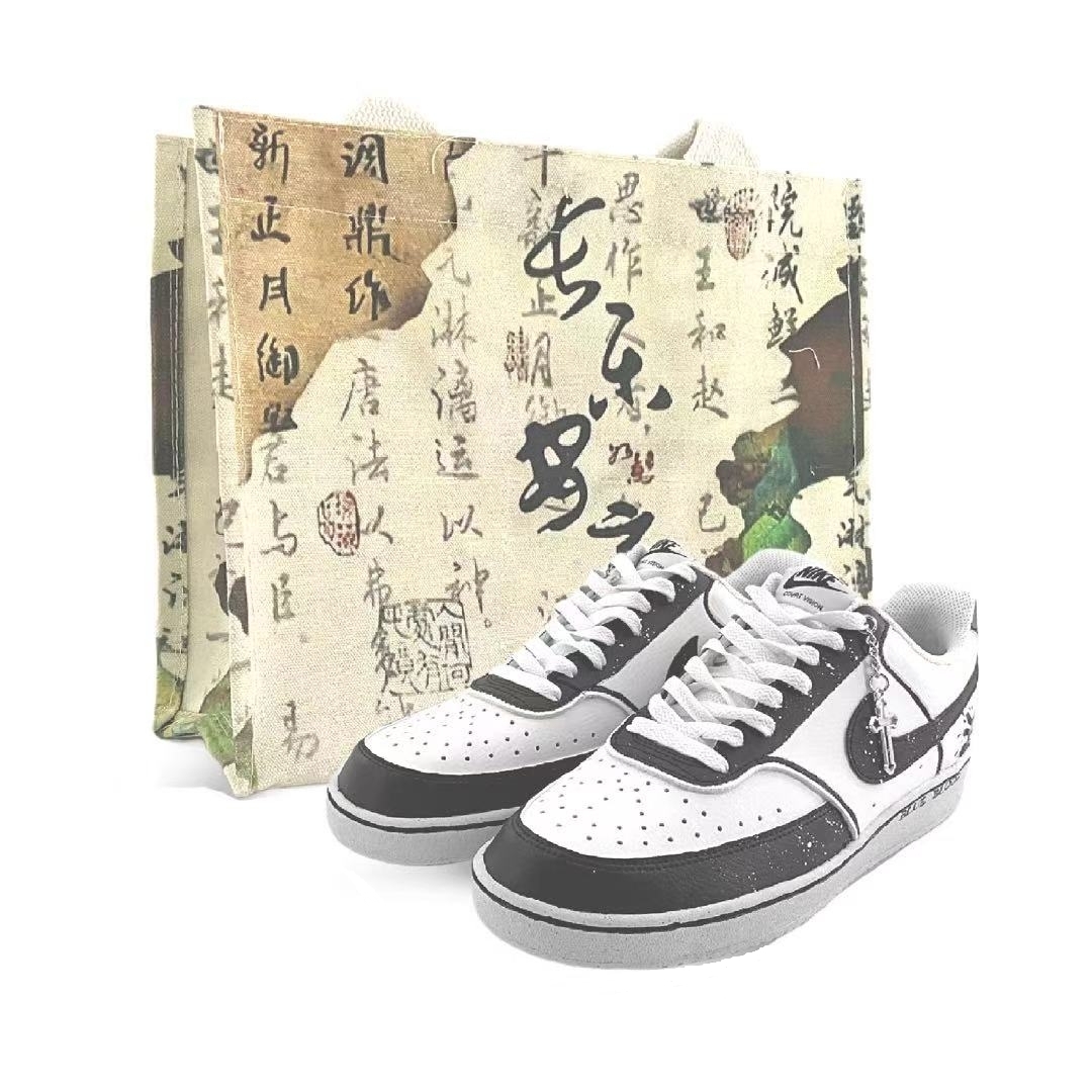 Nike Кроссовки для скейтбординга Court Vision 1 Shopping Bag, Black White Firewear Abrasion Resistant низкие мужские
Nike Кроссовки для скейтбординга Court Vision 1 Shopping Bag, Black White Firewear Abrasion Resistant низкие мужские