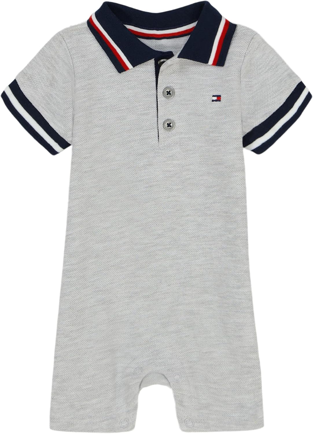 Tommy Hilfiger Baby Boys Polo Romper, Platinum Heather
Tommy Hilfiger Baby Boys Polo Romper, Platinum Heather