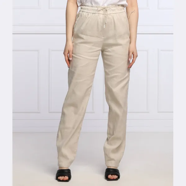 Льняные брюки свободного кроя Marc Cain, бежевый 
Льняные брюки свободного кроя Marc Cain, бежевый