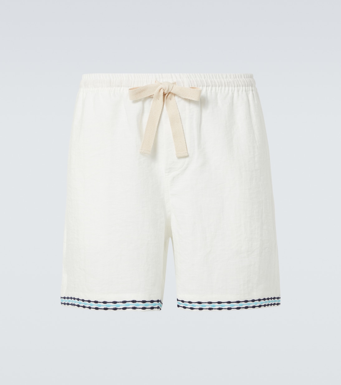 Льняные шорты с вышивкой Frequency Commas, White/Blue
Льняные шорты с вышивкой Frequency Commas, White/Blue