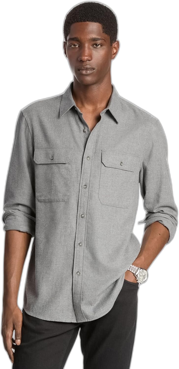 Michael Kors мужская классическая фланелевая рубашка с длинным рукавом и двумя карманами, Ash Melange
Michael Kors мужская классическая фланелевая рубашка с длинным рукавом и двумя карманами, Ash Melange